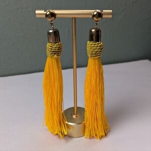 Yellow Tassel Earrings